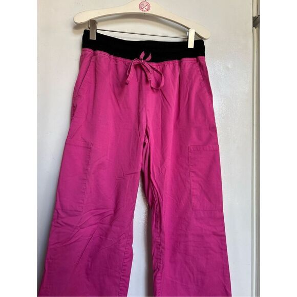 Scrubstar Shocking Pink Scrub Pants Woman’s Size Small - Picture 3 of 10